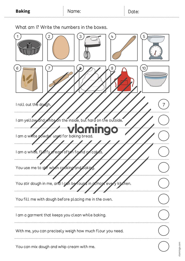 de englisch baking what am i worksheet 003