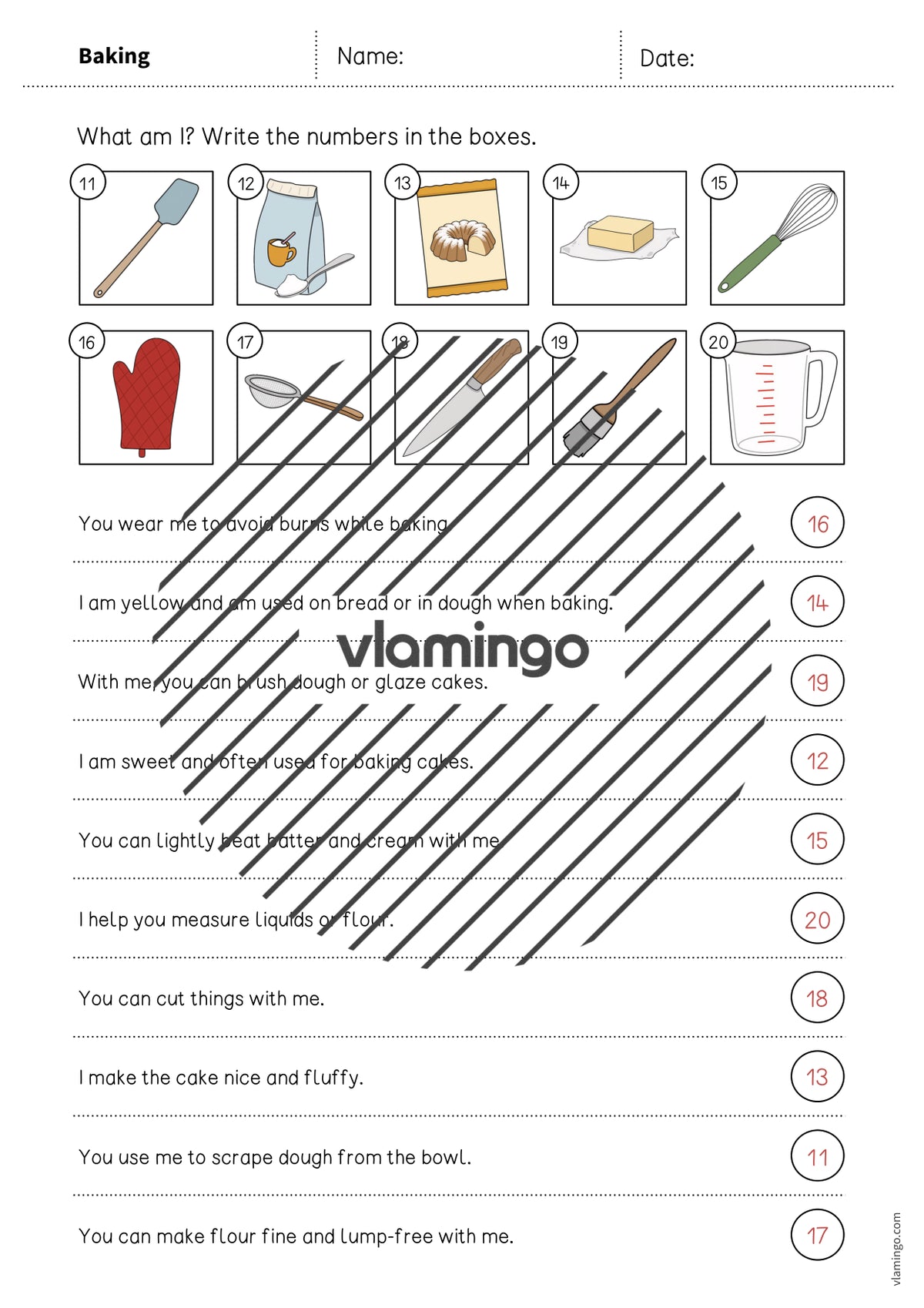 de englisch baking what am i worksheet 008