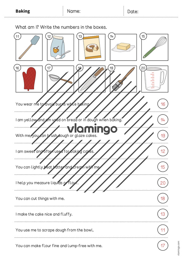 de englisch baking what am i worksheet 008