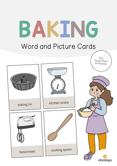 Baking / Backen: Word and Picture Cards (Englisch)