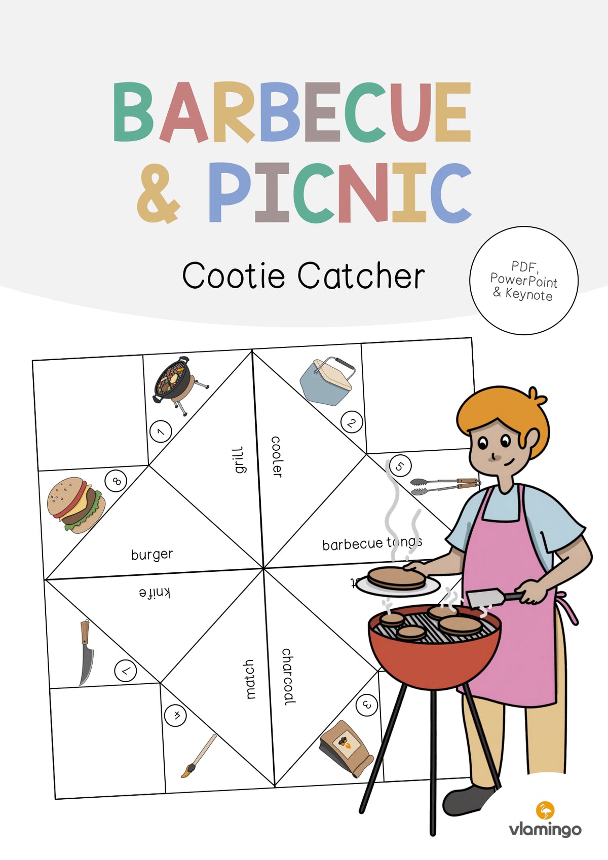 de englisch barbecue picnic cootie catcher 001