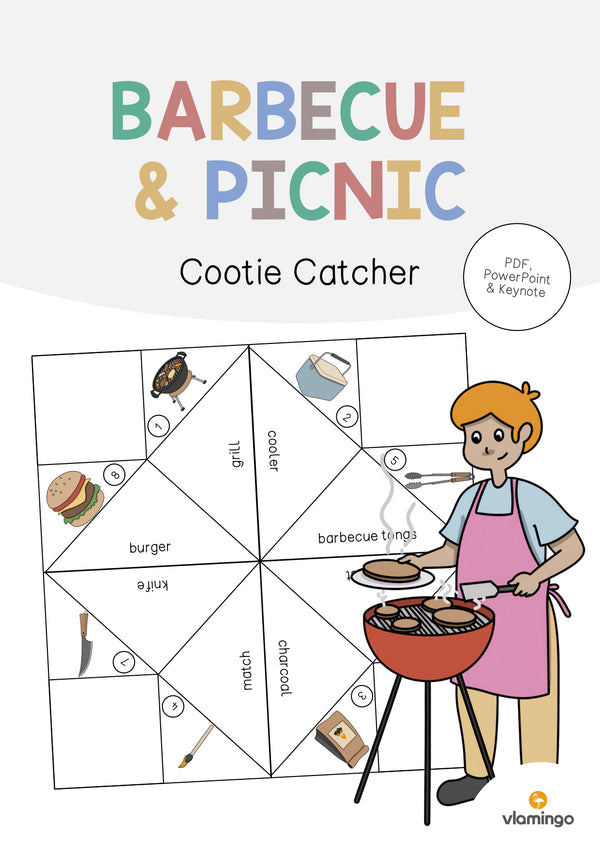 de englisch barbecue picnic cootie catcher 001