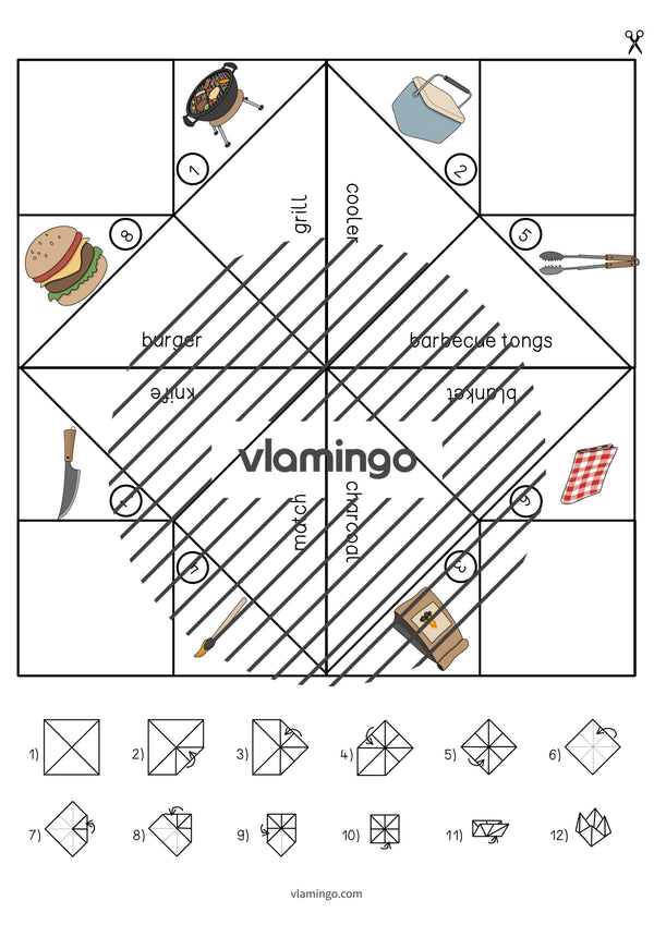 de englisch barbecue picnic cootie catcher 005