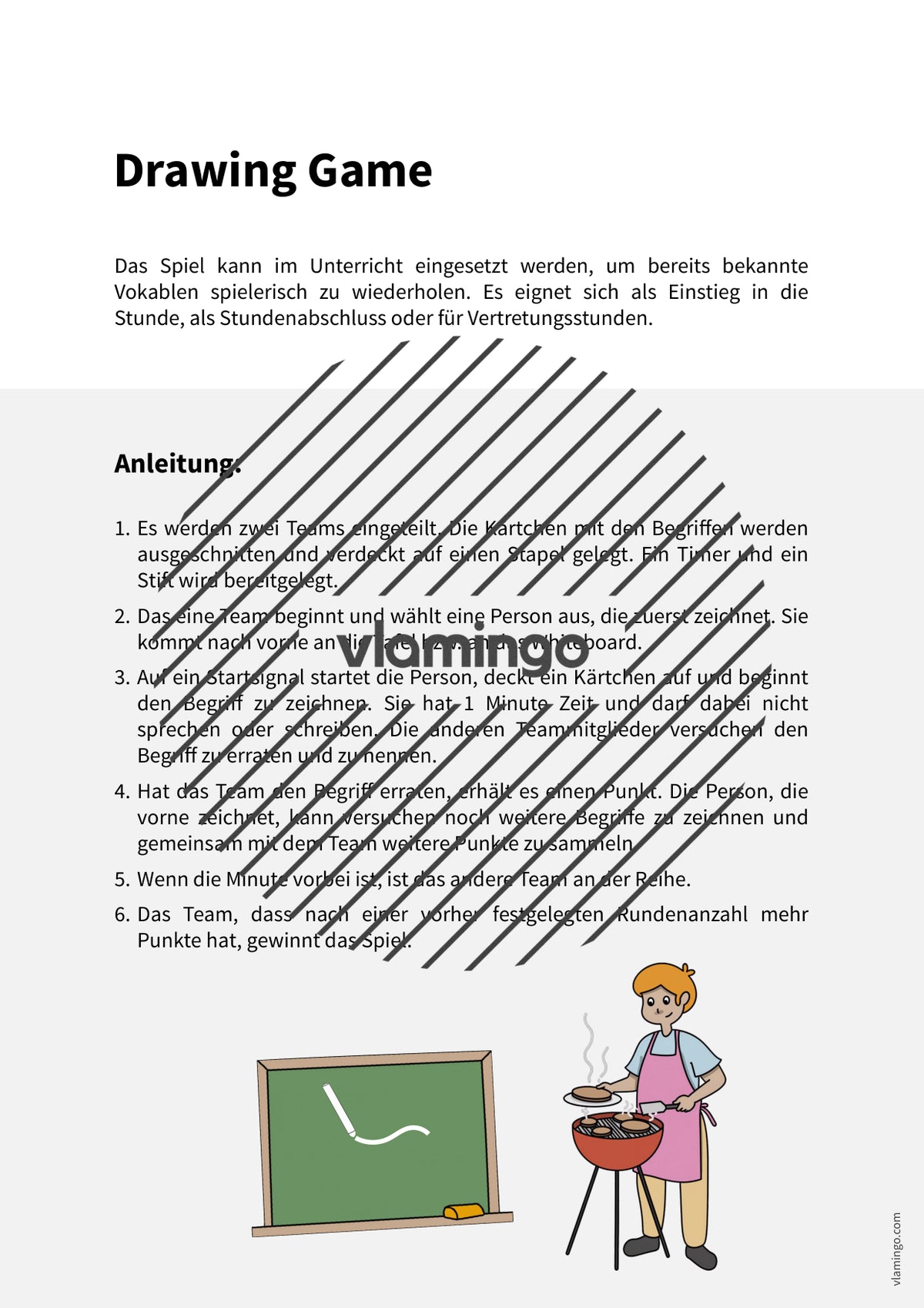de englisch barbecue picnic drawing game 002