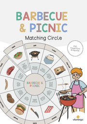 de englisch barbecue picnic matching circle 001