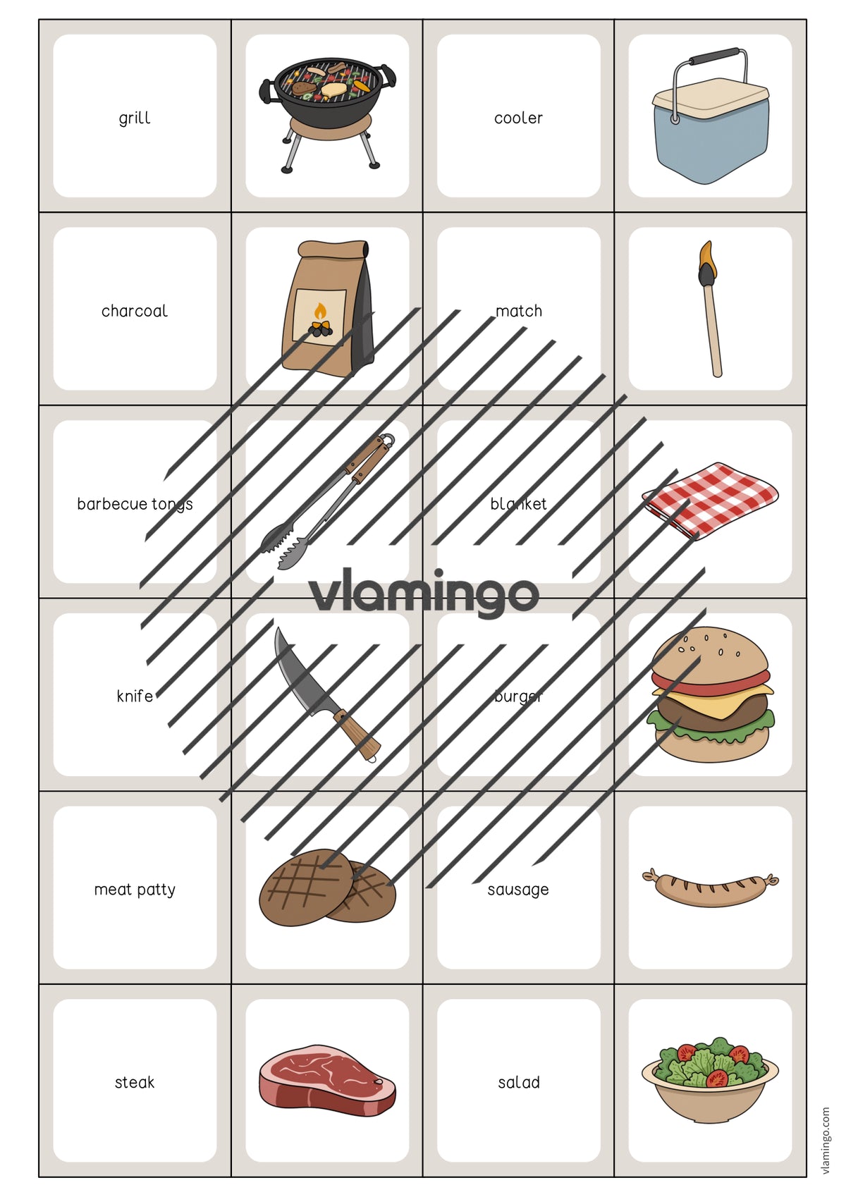 de englisch barbecue picnic memo game 003