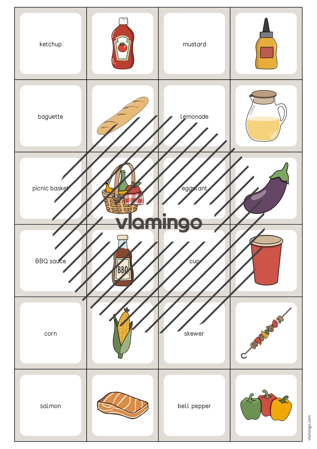 de englisch barbecue picnic memo game 004
