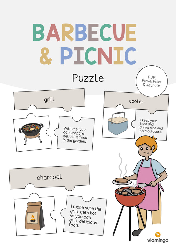 de englisch barbecue picnic puzzle 001