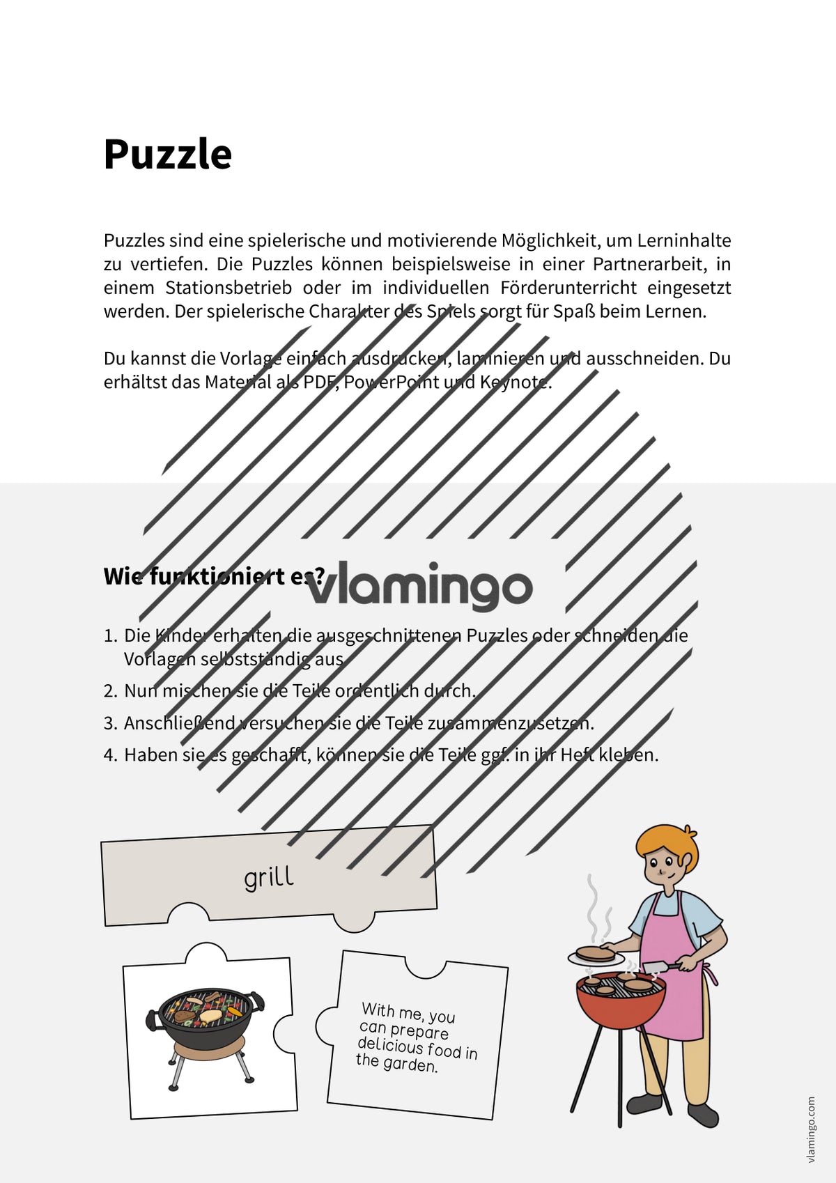 de englisch barbecue picnic puzzle 002
