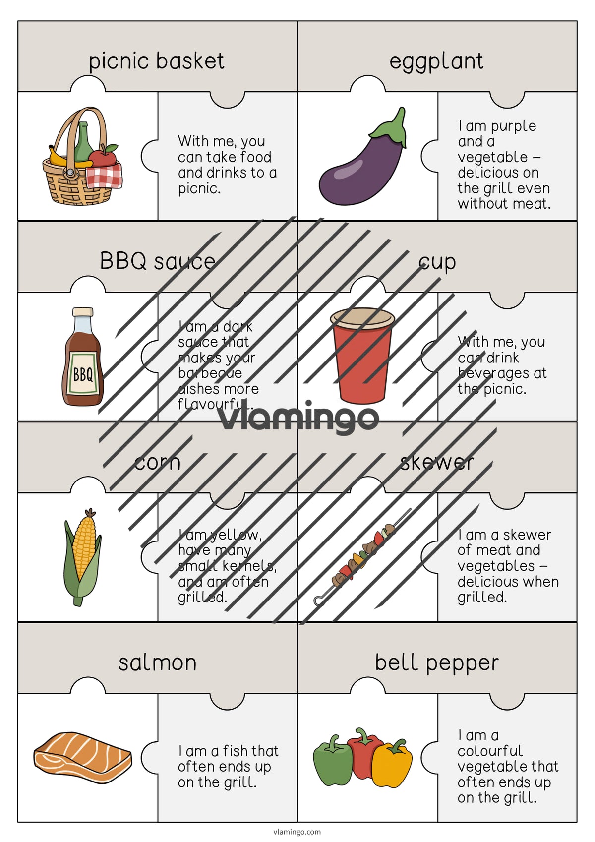 de englisch barbecue picnic puzzle 005
