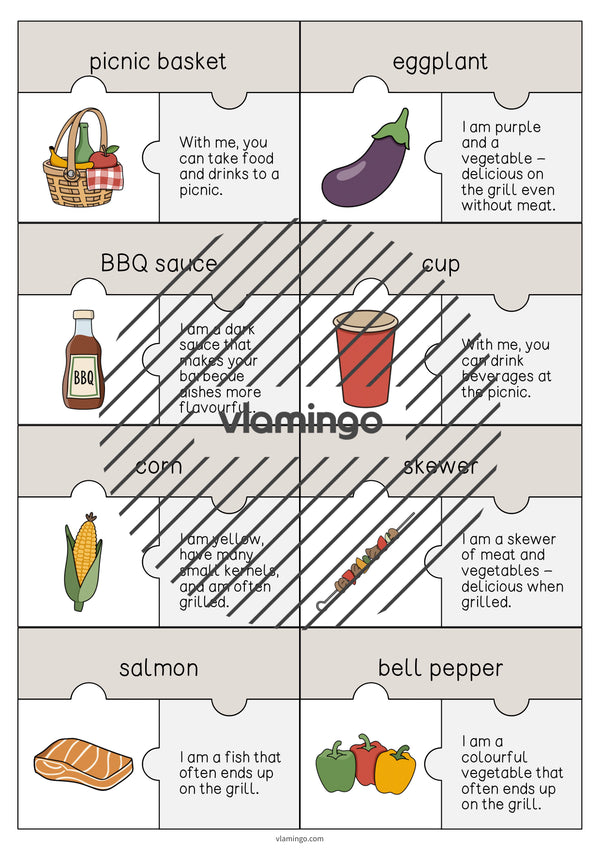 de englisch barbecue picnic puzzle 005
