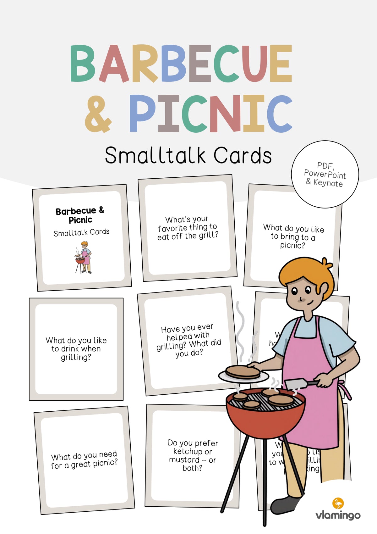 de englisch barbecue picnic smalltalk cards 001