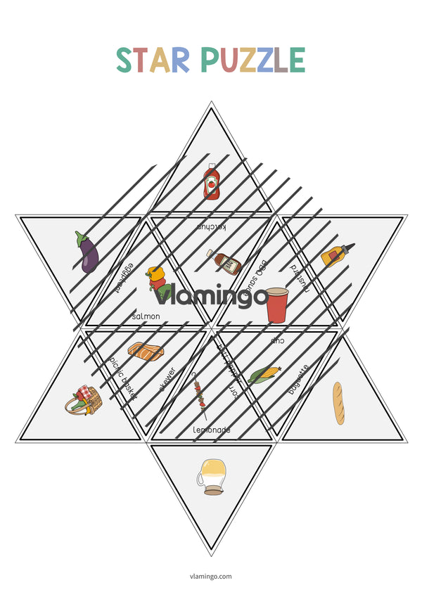 de englisch barbecue picnic star puzzle 011