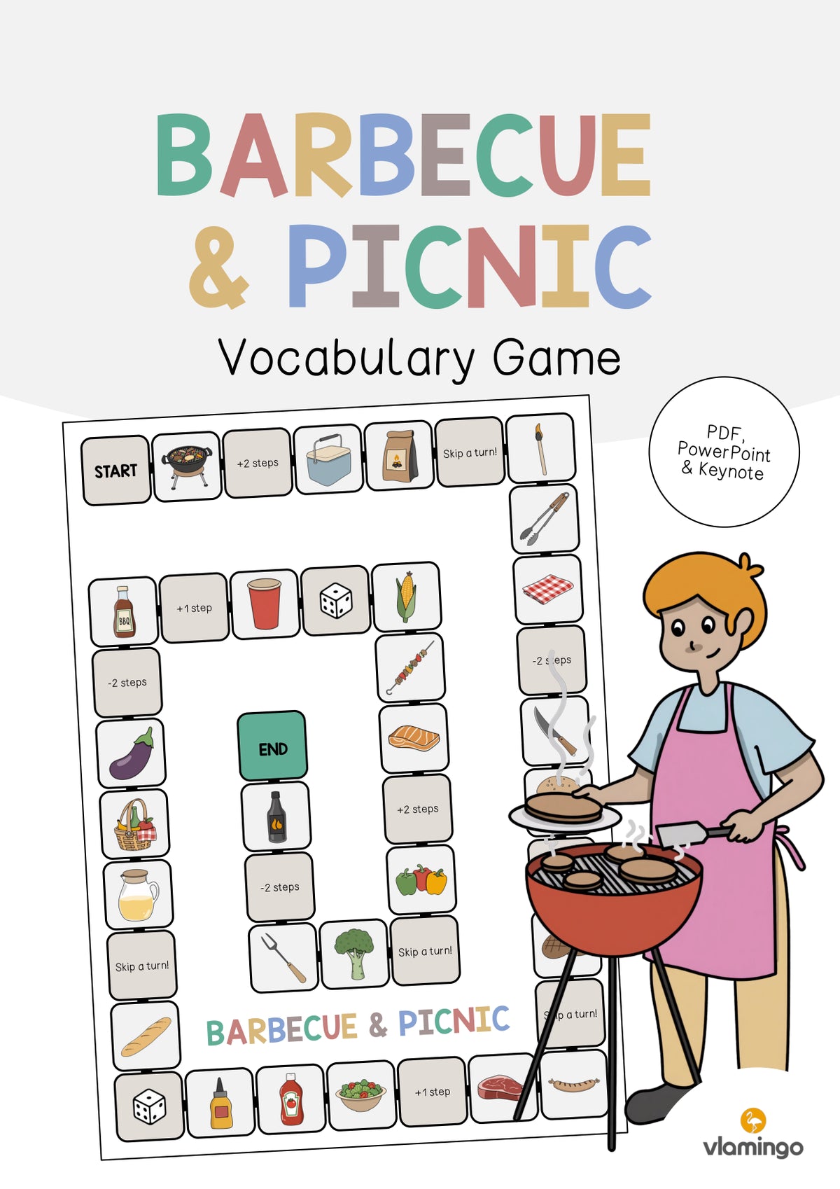 de englisch barbecue picnic vocabulary game 001