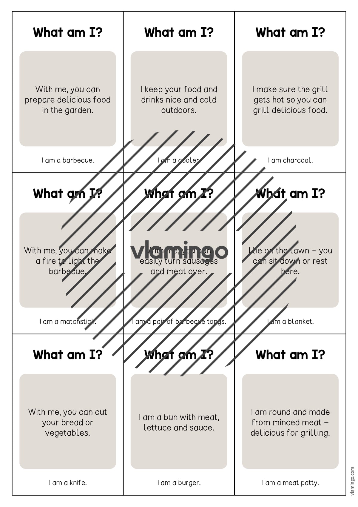 de englisch barbecue picnic what am i cards 003