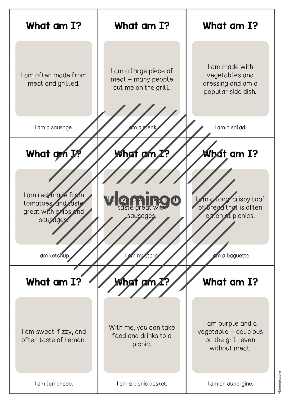 de englisch barbecue picnic what am i cards 004