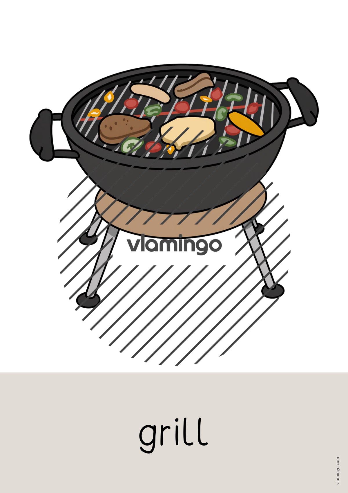de englisch barbecue picnic word and picture cards 003
