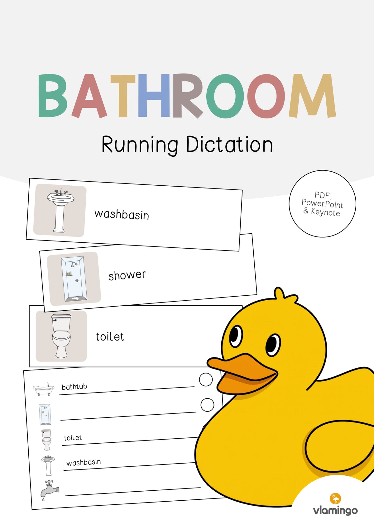 de englisch bathroom running dictation 001