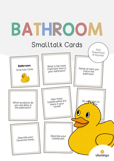 Bathroom / Badezimmer: Smalltalk Cards (Englisch)