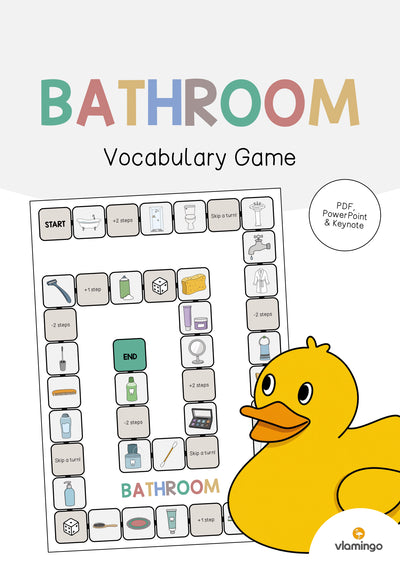 Bathroom / Badezimmer: Vocabulary Game (Englisch)