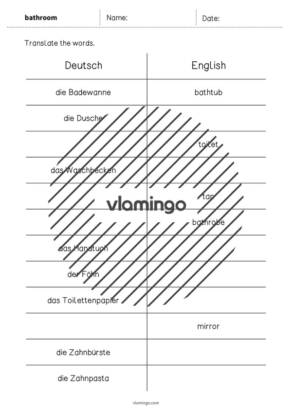 de englisch bathroom vocabulary mini test 003