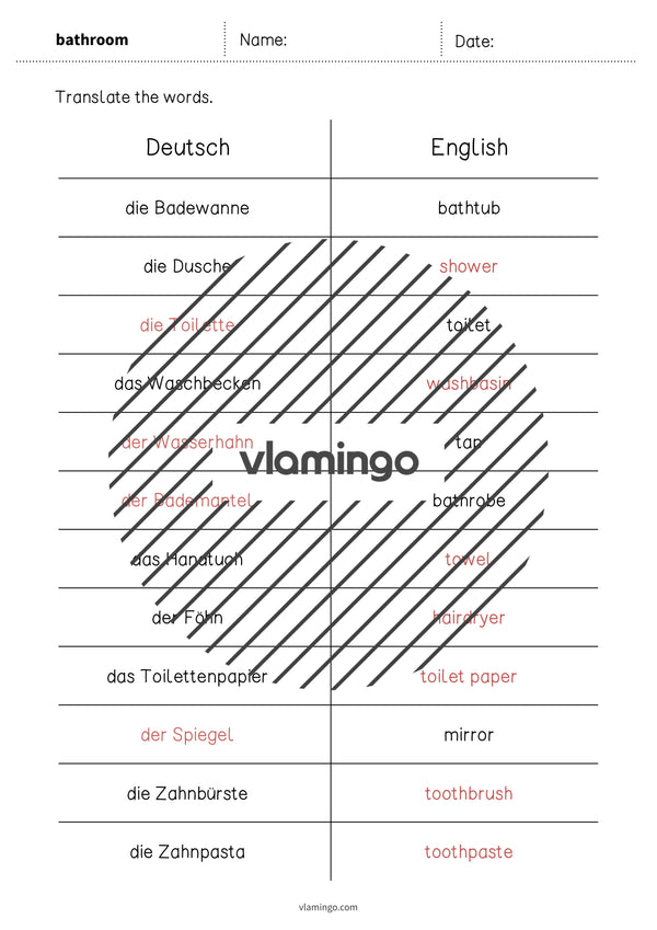 de englisch bathroom vocabulary mini test 006