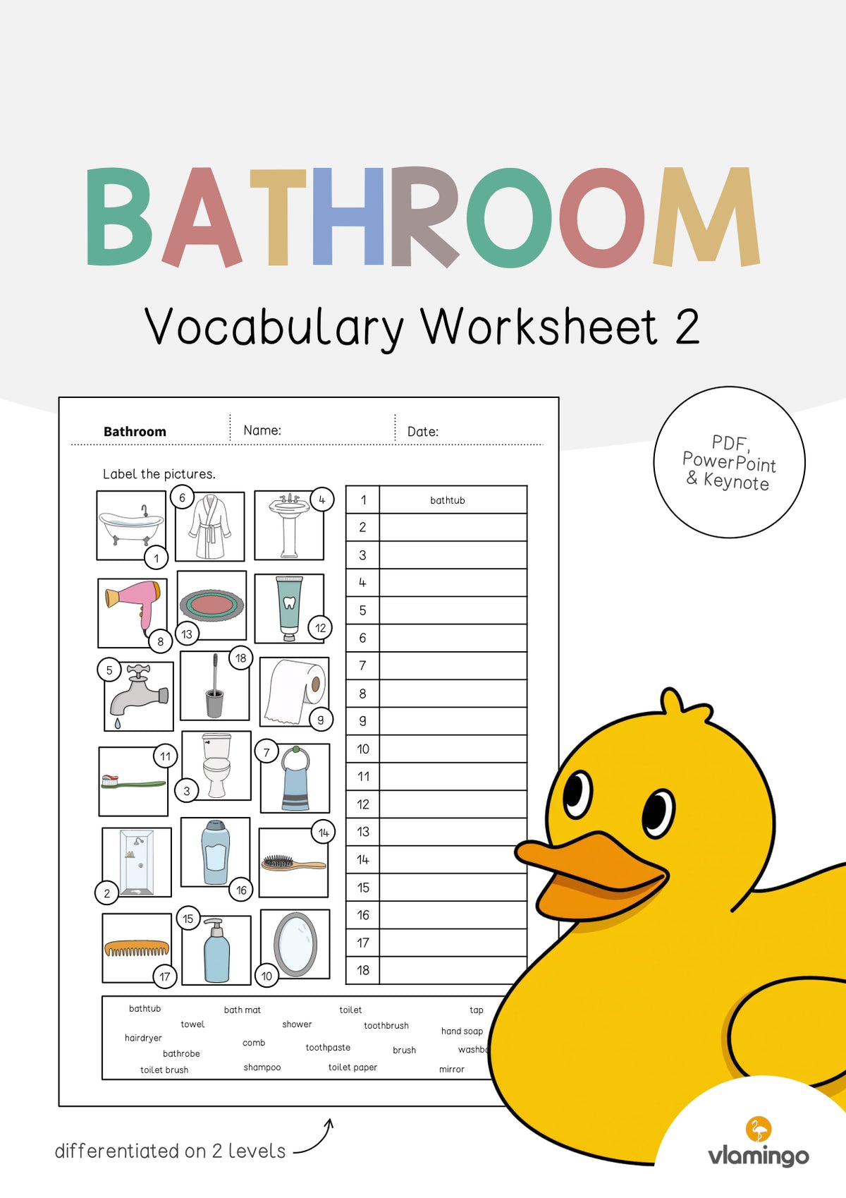 de englisch bathroom vocabulary worksheet 2 001