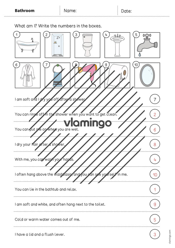 de englisch bathroom what am i worksheet 007