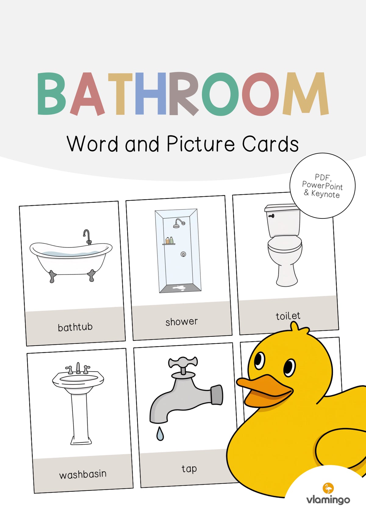 de englisch bathroom word and picture cards 001