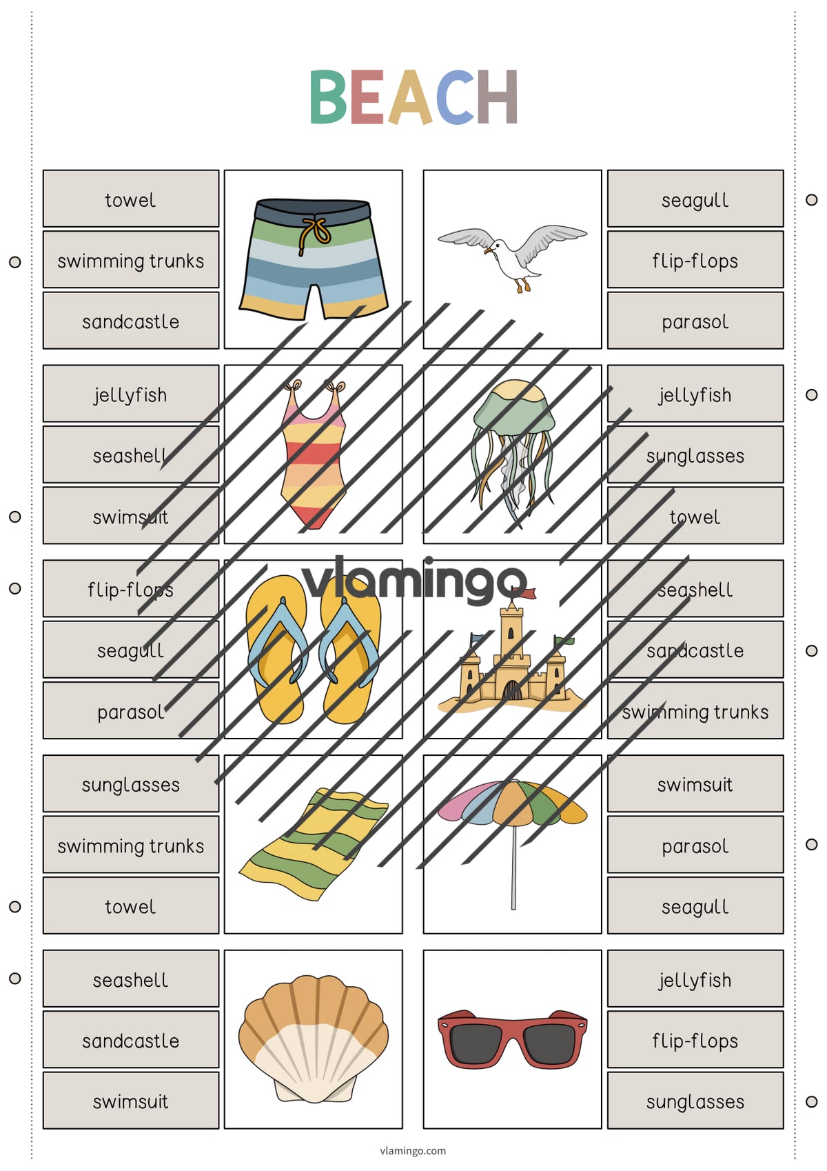 de englisch beach clip cards 003