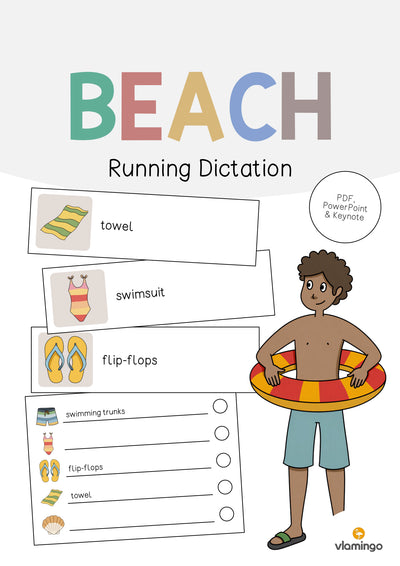 Beach / Strand: Running Dictation (Englisch)