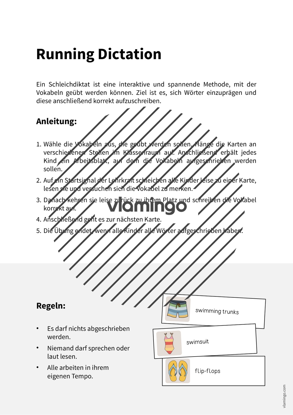 de englisch beach running dictation 002