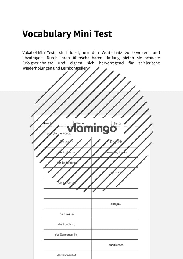 de englisch beach vocabulary mini test 002
