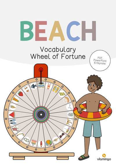 Beach / Strand: Vocabulary Wheel of Fortune (Englisch)