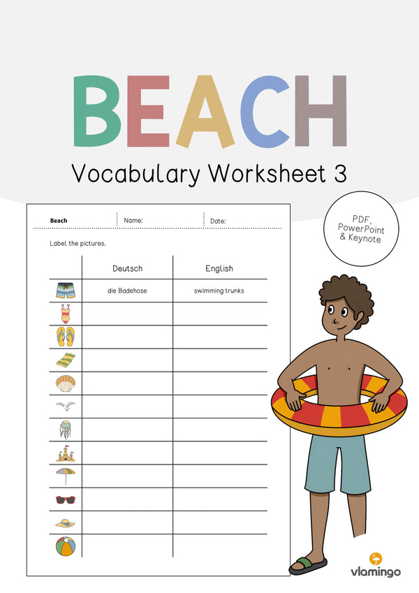 de englisch beach vocabulary worksheet 3 001