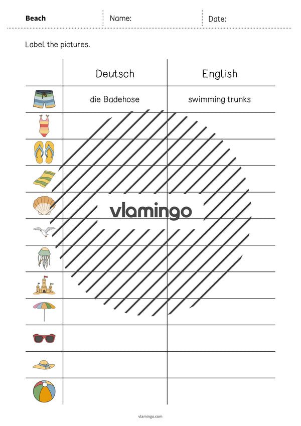 de englisch beach vocabulary worksheet 3 003