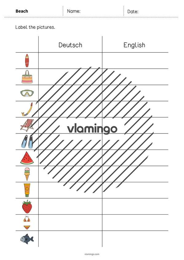 de englisch beach vocabulary worksheet 3 004