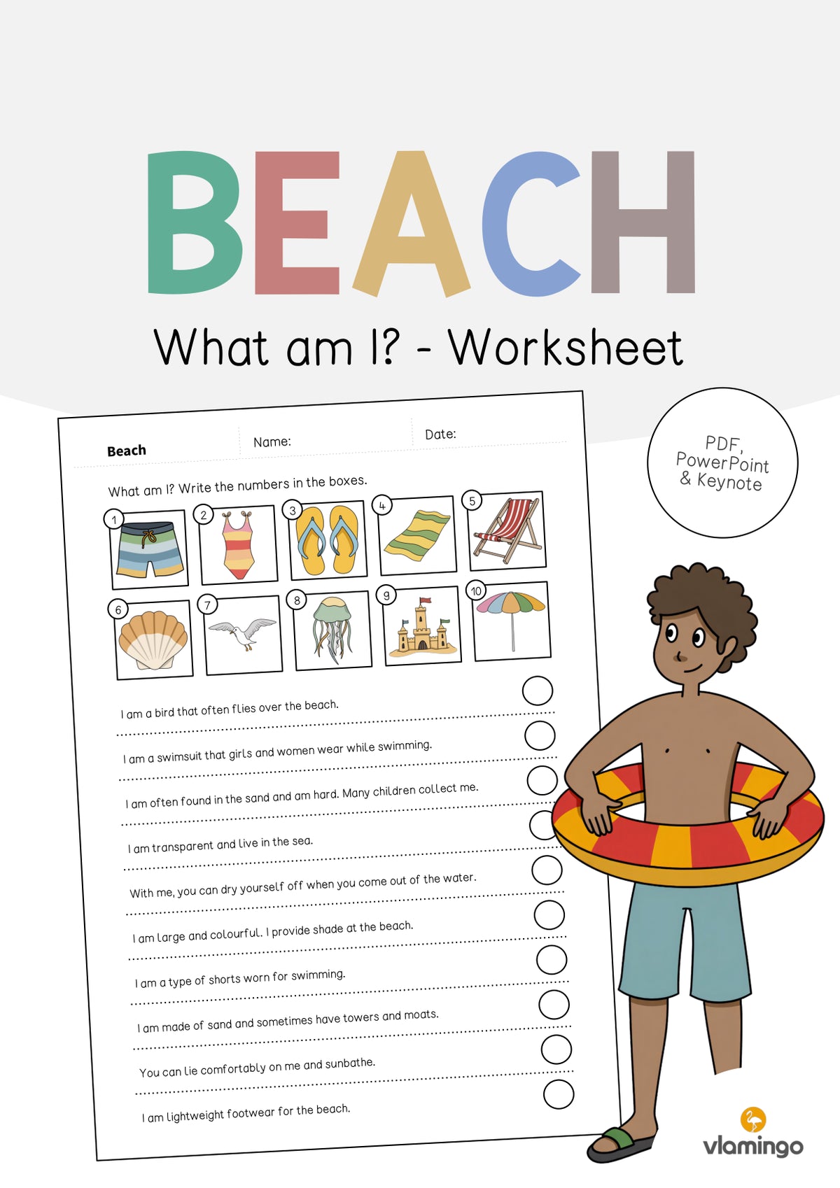 de englisch beach what am i worksheet 001