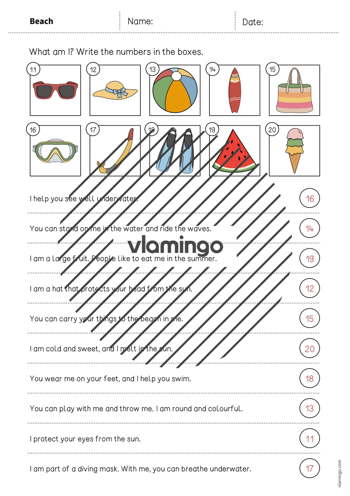 de englisch beach what am i worksheet 008