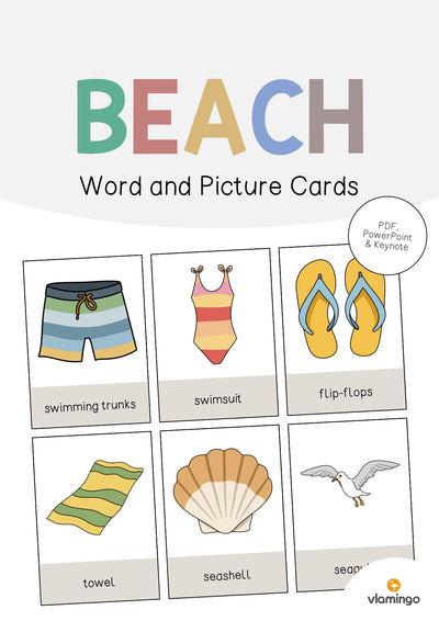 Beach / Strand: Word and Picture Cards (Englisch)