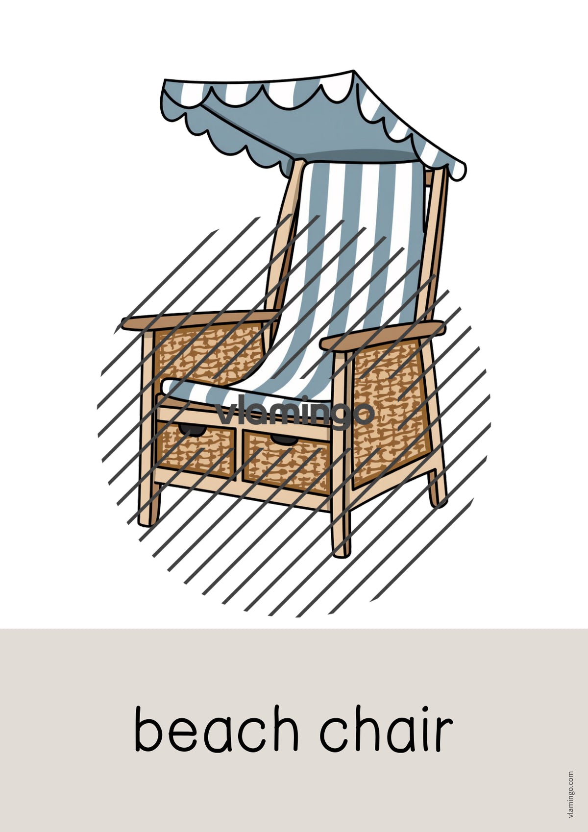 de englisch beach word and picture cards 036