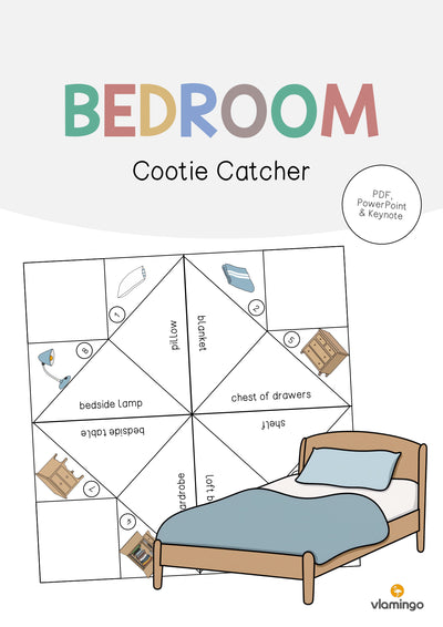 Bedroom / Schlafzimmer: Cootie Catcher (Englisch)
