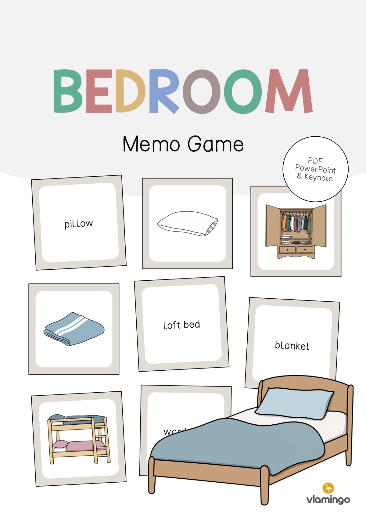 de englisch bedroom memo game 001