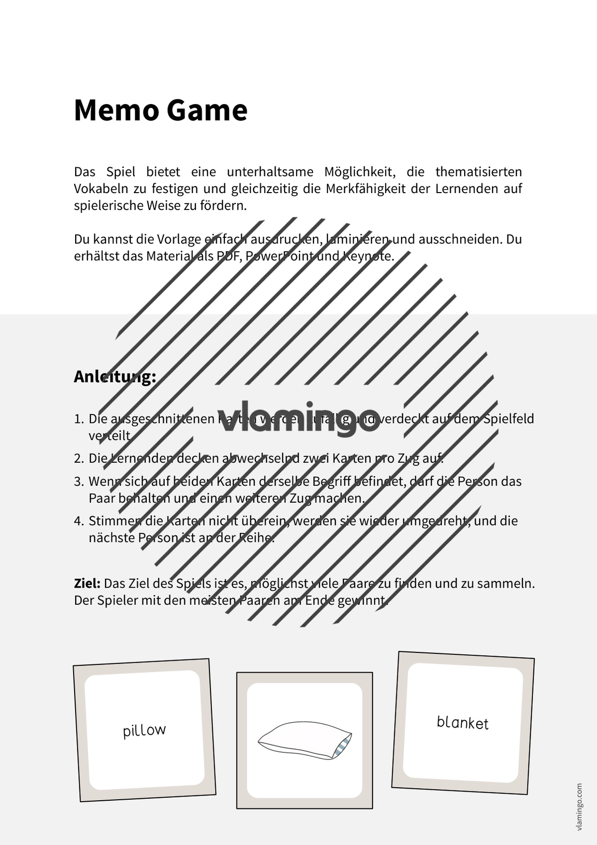 de englisch bedroom memo game 002