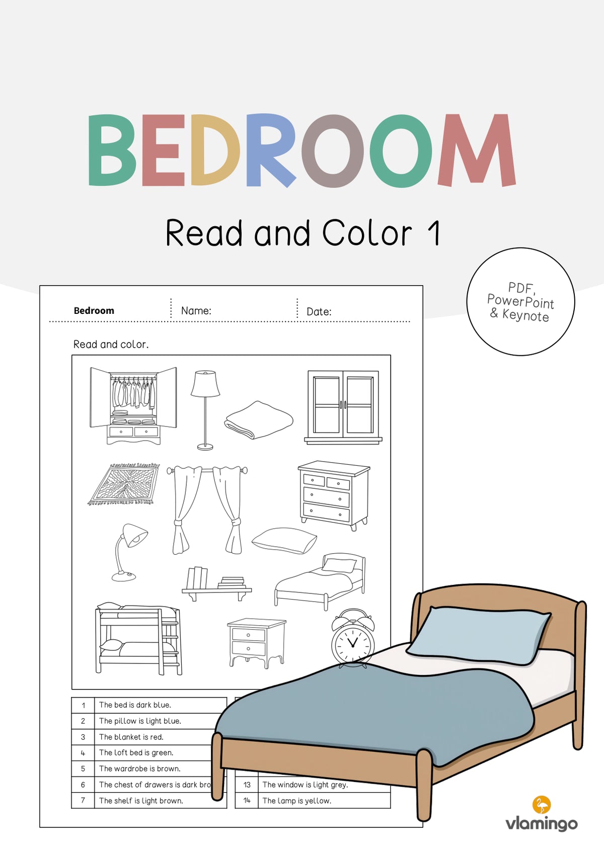 de englisch bedroom read and color 1 001