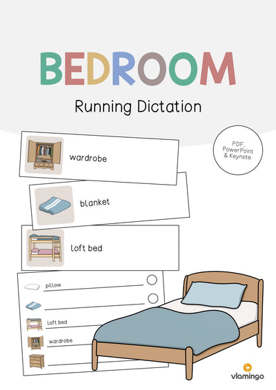 Bedroom / Schlafzimmer: Running Dictation (Englisch)