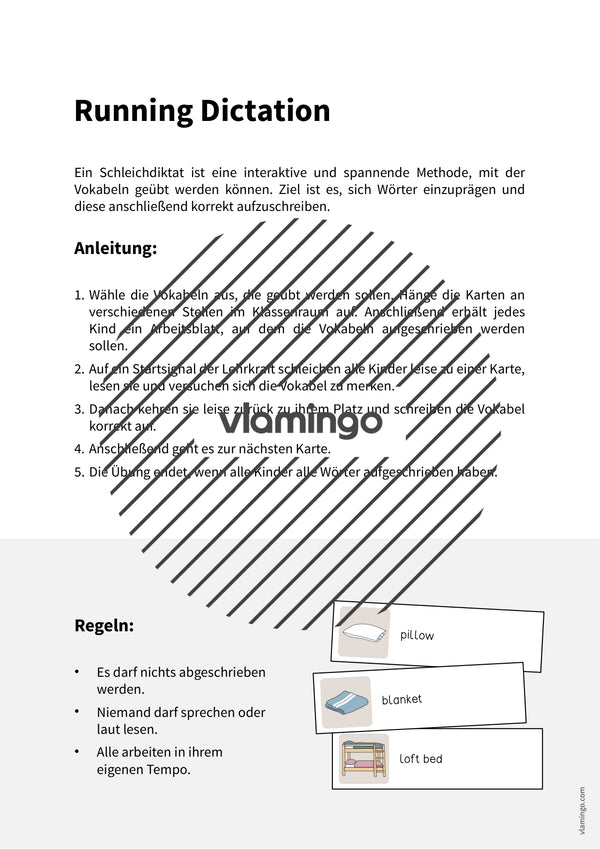 de englisch bedroom running dictation 002