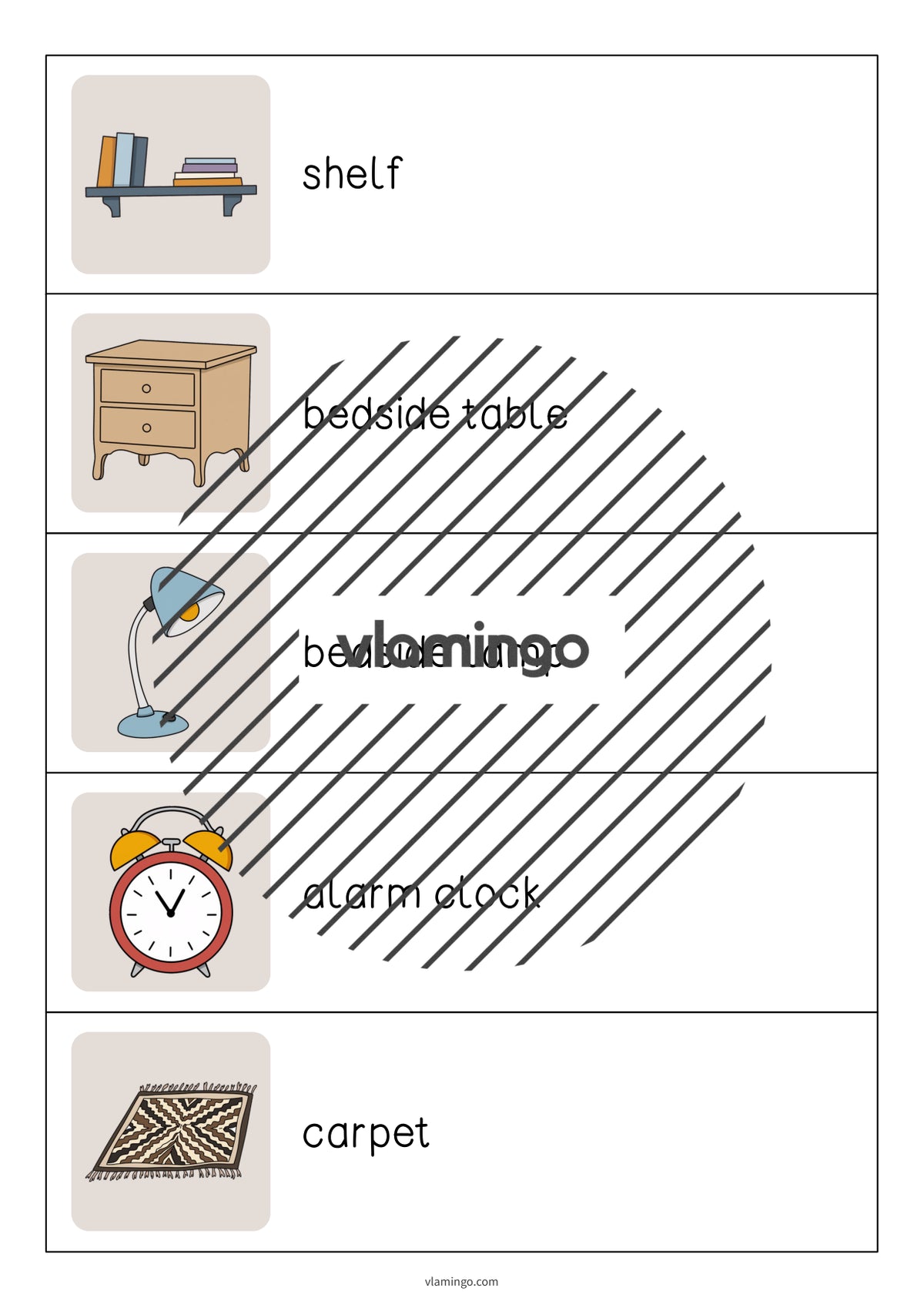 de englisch bedroom running dictation 004