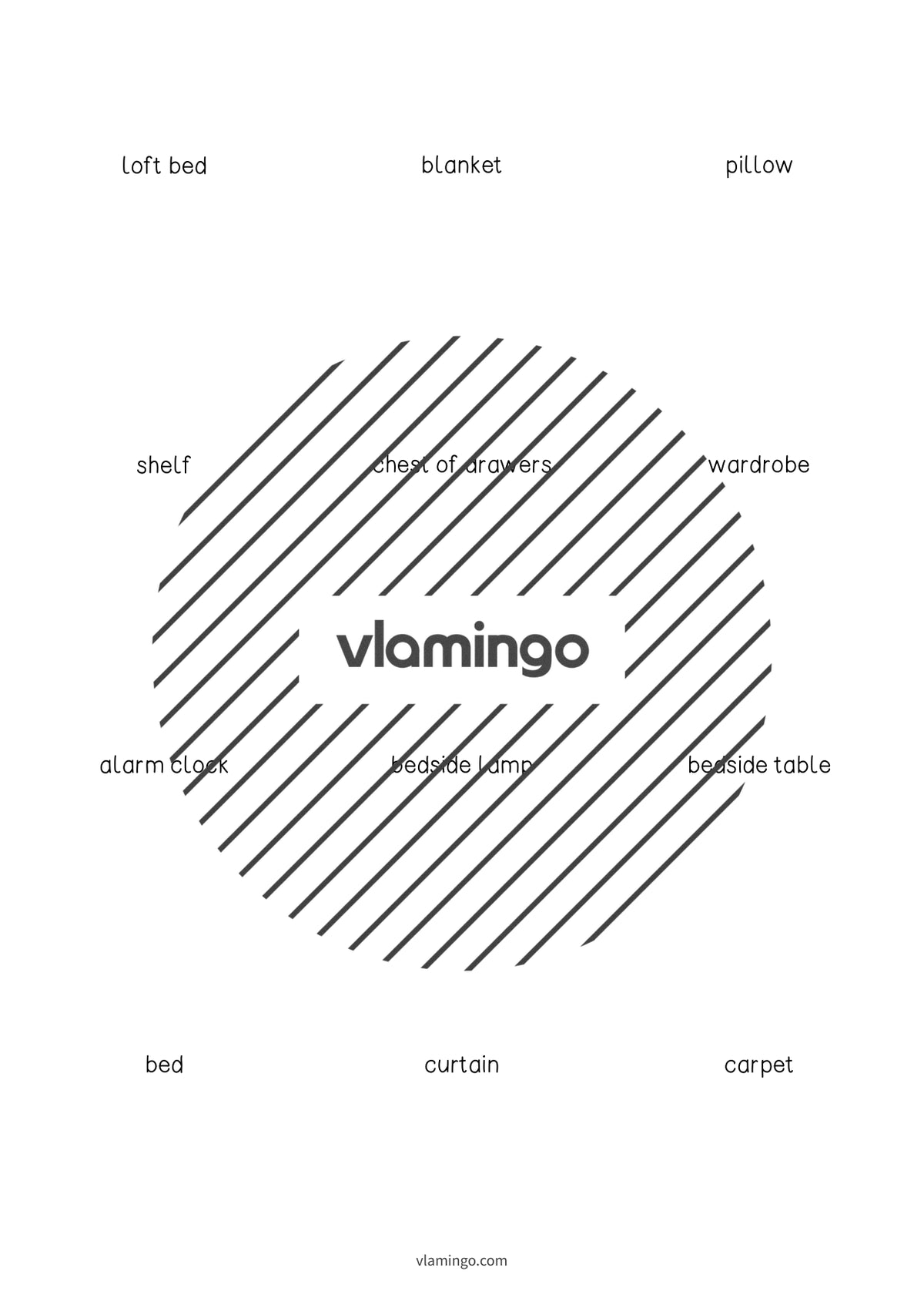 de englisch bedroom vocabulary cards 004