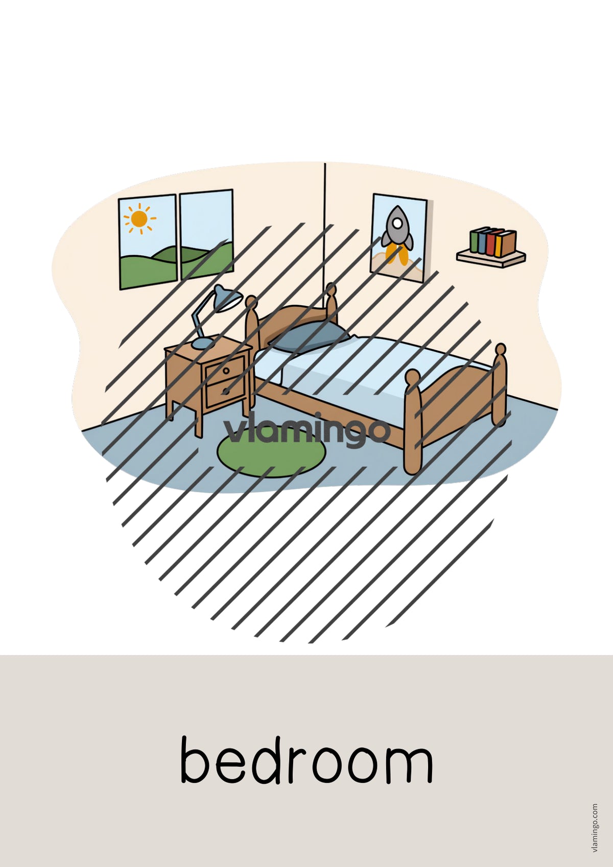 de englisch bedroom word and picture cards 028